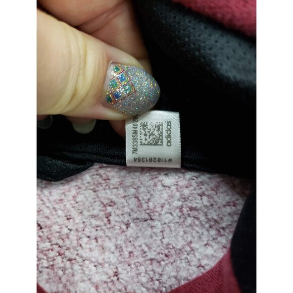 Adidas Hoodie Red M/L Adult Activewear Gym Casual Hoodie Kangaroo Pocket Warm - Picture 8 of 10